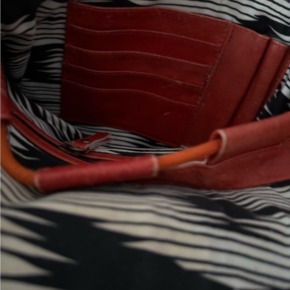 Latico Leather Orange Crossbody Satchel - Picture 7 of 7